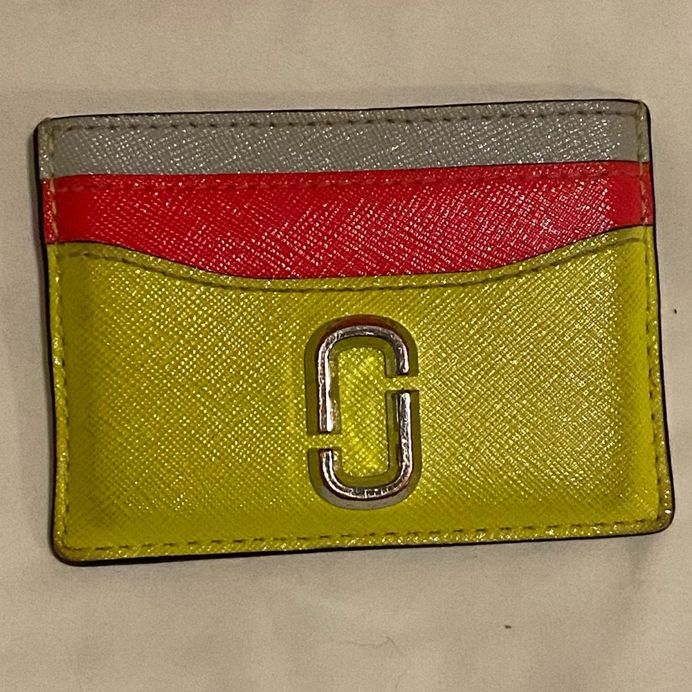 Coated Saffiano leather card holder